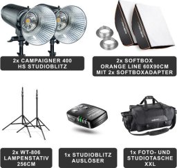 Lampa studyjna Walimex walimex pro Campaigner 400 HS Set Double