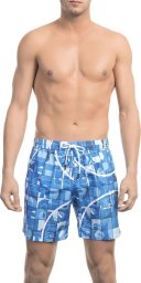 Bikkembergs Modny, markowy strój kapielowy Bikkembergs Beachwear model BKK1MBM05 kolor Niebieski. Odzież męska. Sezon: M