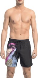 Bikkembergs Modny, markowy strój kapielowy Bikkembergs Beachwear model BKK1MBM14 kolor Czarny. Odzież męska. Sezon: XL