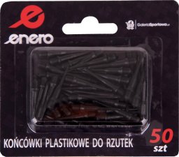  Enero Końcówka dart do rzutek plastikowe - spare 50 szt czarne Enero