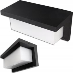 Kinkiet LVT LVT Lagos 7925 kinkiet lampa ścienna ogrodowa IP54 1x12W LED 4000K 840lm z czujnikiem ruchu czarny/biały