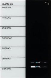 NAGA Magnetic NAGA weekly board in glass 40 x 60 cm - Norwegian text