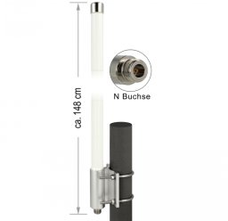 Antena Delock Antenna omnidirectional zewnętrzna biała N-Bu 8dBi 147cm