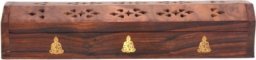 Sattva SATTVA_Ayurveda Incence Wooden Box Buddha pudełko drewniane na kadzidło z motywem Buddy