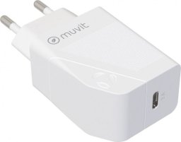 Ładowarka Muvit Travel Charger PD 20W 3.0A Type-C By Muvit Baltas