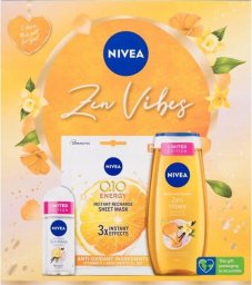  Nivea Kosmetikos rinkinys Nivea: tekstilinė veido kaukė + dušo želė, 250 ml + antiperspirantas, 50 ml