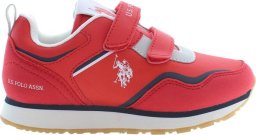  U.S. Polo Assn CZERWONE BUTY SPORTOWE US POLO NAJLEPSZE CENY DLA DZIECI 28