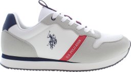  U.S. Polo Assn BIAŁE MĘSKIE BUTY SPORTOWE W NAJLEPSZEJ CENIE US POLO 42