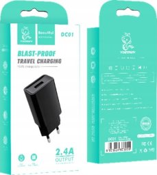 Ładowarka Vega ŁADOWARKA SIECIOWA 2.4A DENMEN 2400mA DC01 12W SINGLE BLACK>