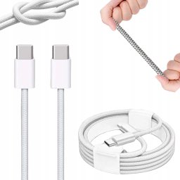 Kabel USB Vega USB-C - USB-C 1 m Biały (34802)