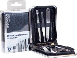 Inter-Vion INTER VION Black Leather zestaw do manicure 7szt.