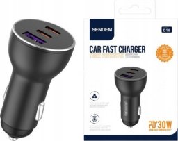 Ładowarka Vega ECOBOX* SZYBKA ŁADOWARKA SAMOCHODOWA 78W 2XPD + USB>