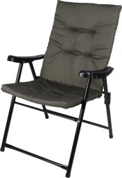 Saska Garden KRZESŁO OGRODOWE SKŁADANE 59X66X45/90CM Z PODUSZKĄ SZARE