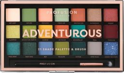 ProFusion PROFUSION_Eyeshadow Palette paleta 21 cieni do powiek z pędzelkiem Adventurous