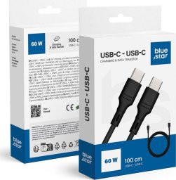 Kabel USB Blue Star BLUE STAR kabel 3A 60W Typ C do Typ C DC-001CC3.0 1 m czarny