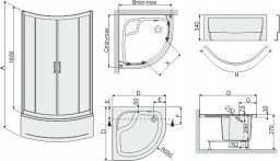 Sanplast KAB.NAT. KP4/TX5B-100-S NAROŻNA PÓŁOKRĄG. SB W0 // KNS.600-271-0270-38-401