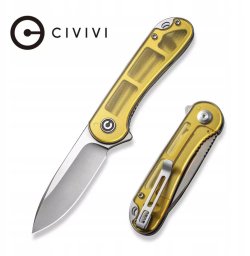 Cedrus Nóż składany Civivi Elementum Flipper Polished Ultem, Satin D2 (C907A-4)