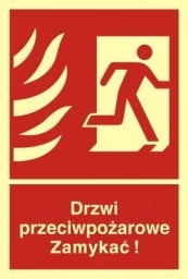  Mój dom Drzwi Przeciwpożarowe Zamykać! Kierunek Drogi Ewakuacyjnej W Prawo 100X148 Libres Polska Sp Bb014_100X148_Ps 5904937049468