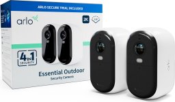 Kamera IP Arlo Arlo Essential 2K outdoor camera, surveillance camera (white/black, set of 2, WLAN, 4 MP)