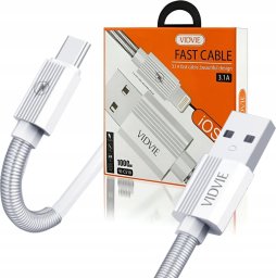 Kabel USB Vidvie USB-A - Lightning 1 m Biały (GSMA0120)