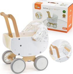 Viga Toys VIGA Drewniany Wózek dla Lalek z Gondolą