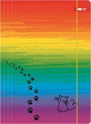 Teka Teczka A4+ z gumk± Miaow tęcza HAPPY COLOR