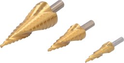 Wiertło DRAUMET DRAUMET Wiertła wielostopniowe spiralne - 3 szt. one size