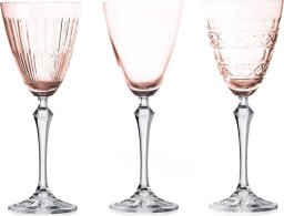 Crystal Julia Crystal Julia Kieliszki do wina komplet 3 sztuk różowe Veranda