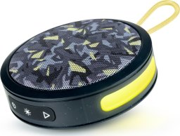 Głośnik BigBen Big Ben Głośnik Bluetooth Party Nano Podświetlenie 15W Camo Czarny Żółty