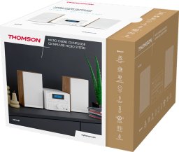 Wieża Thomson Thomson Mini Wieża COSY Bluetooth Bass Boost CD Radio FM 50W Biała