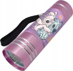 Kids Euroswan Latarka aluminiowa LED 9cm 4 wzory Stitch ST00048 Kids Euroswan mix cena za 1 szt