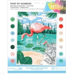 DP Craft Duży zestaw do malowania po numerach ARTISTE Tropical flamingo