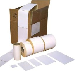 Vrige Termoetiket z nadrukiem biały ECO* 100x150mm 450stk/rul ø25mm m. perf. Biały 1x1x1mm (450EA)