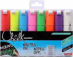 UNIBALL Uni Chalk marker sæt med 4 stk PWE-8K