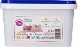 Jokomisiada Zestaw - piasek kinetyczny ColourSand 2kg różowy + foremki i łopatka
