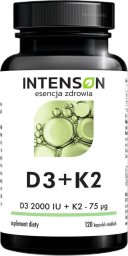 INTENSON_D3 + K2 suplement diety 120 kapsułek