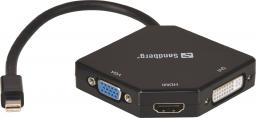 Adapter AV Sandberg DisplayPort Mini - HDMI - VGA - DVI czarny (509-12)
