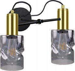 Kinkiet Keter Lighting Kinkiet 2xE27 INGER BLACK/GOLD