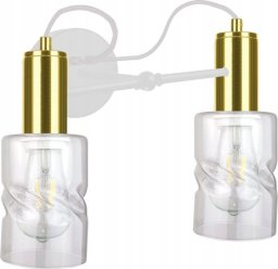 Kinkiet Keter Lighting Kinkiet 2xE27 INGER WHITE/GOLD