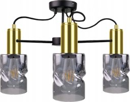 Lampa sufitowa Keter Lighting Lampa sufitowa 3xE27 INGER BLACK/GOLD