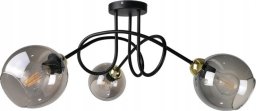 Lampa sufitowa Keter Lighting Lampa sufitowa 3xE27 RING BLACK/GOLD