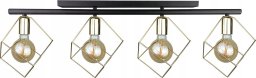 Lampa sufitowa Keter Lighting Lampa sufitowa 4xE27 ARNICA BLACK/GOLD