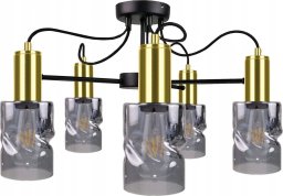 Lampa sufitowa Keter Lighting Lampa sufitowa 5xE27 INGER BLACK/GOLD