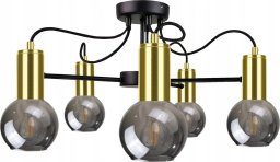 Lampa sufitowa Keter Lighting Lampa sufitowa 5xE27 LIV BLACK/GOLD