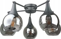 Lampa sufitowa Keter Lighting Lampa sufitowa 5xE27 STAR SMOKY BLACK