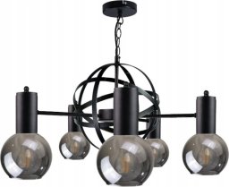 Lampa wisząca Keter Lighting Żyrandol 5xE27 PLANET BLACK