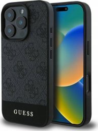 Guess GUESS futerał do IPHONE 16 Pro GUHCP16LG4GLGR (PC/TPU 4G PU Bottom Stripe) szary