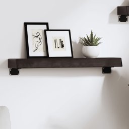 vidaXL vidaXL Półka, ciemnobrązowa, 60x10x6 cm, wykończone lite drewno dębowe