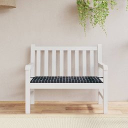 vidaXL vidaXL Poduszka na ławkę ogrodową, czarna krata, 120x50x3 cm