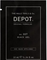  Milk Shake Depot, 300 Hair Stylings No. 307 Black, Botanical Complex, Hair Styling Gel, Temporary Coverage & Volume, Medium Hold, 10 ml For Men